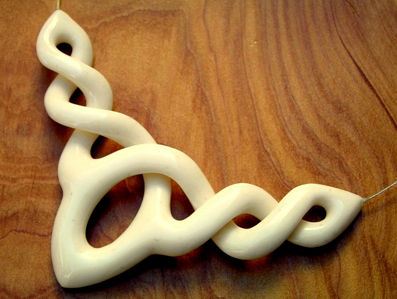 Sands Carving Studio - Koru - Contemporary Bone Spiral Pendant